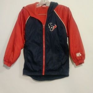 NFL Houston Texans Boys Kid Hooded Jacket Size